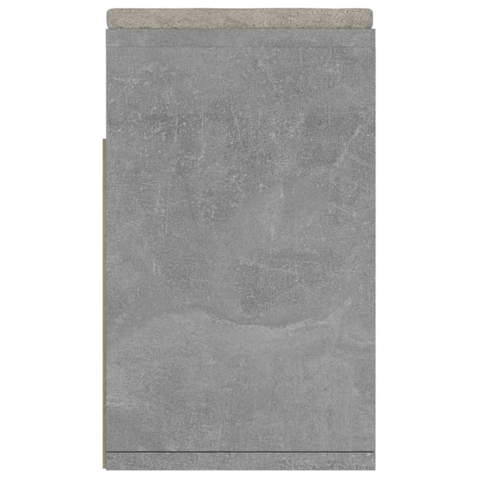 Bancă pantofar cu pernă gri beton 104x30x49 cm, lemn prelucrat - WALTI WALTI