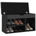 Pantofar cu pernă, negru extralucios 80x30x47cm, lemn prelucrat - WALTI WALTI