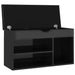 Pantofar cu pernă, negru extralucios 80x30x47cm, lemn prelucrat - WALTI WALTI