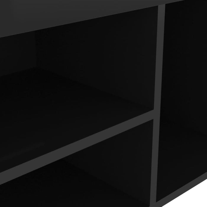 Pantofar cu pernă, negru extralucios 80x30x47cm, lemn prelucrat - WALTI WALTI