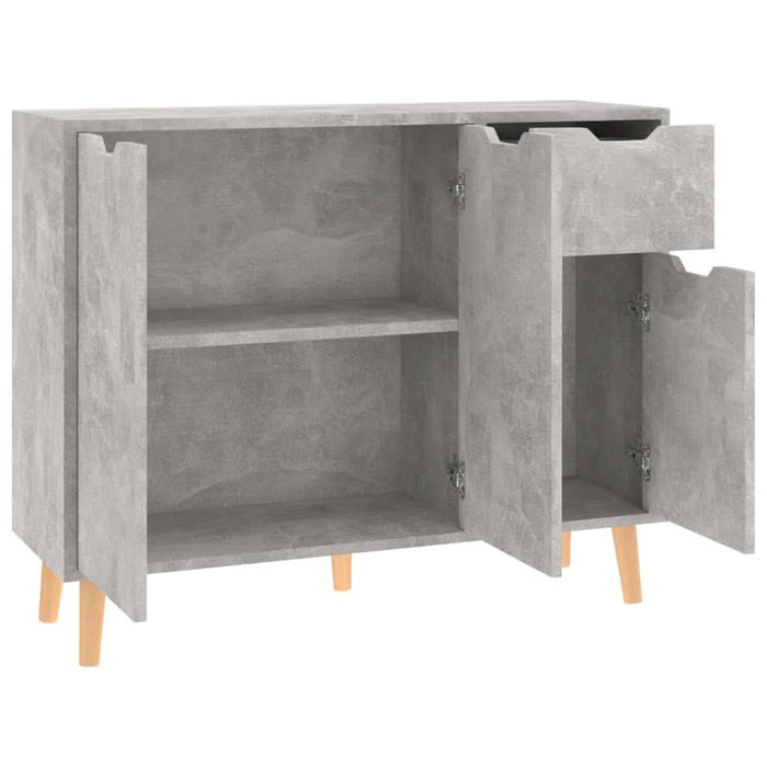 Servantă, gri beton, 90x30x72 cm, lemn prelucrat - WALTI WALTI