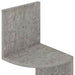 Raft de perete de colț, gri beton, 19x19x123 cm, lemn prelucrat - WALTI WALTI