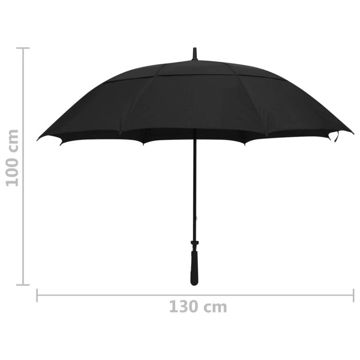 Umbrelă, negru, 130 cm - WALTI WALTI