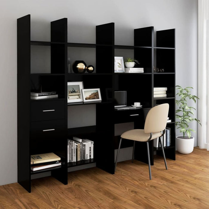 Bibliotecă, negru, 40x35x180 cm, PAL - WALTI WALTI