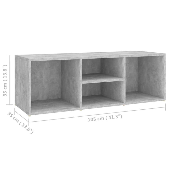 Bancă depozitare pentru pantofi, gri beton, 105x35x35 cm, PAL - WALTI WALTI