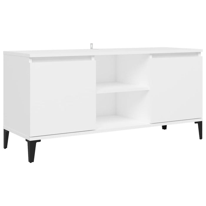 Comodă TV cu picioare metalice, alb, 103,5x35x50 cm - WALTI WALTI