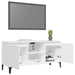 Comodă TV cu picioare metalice, alb, 103,5x35x50 cm - WALTI WALTI