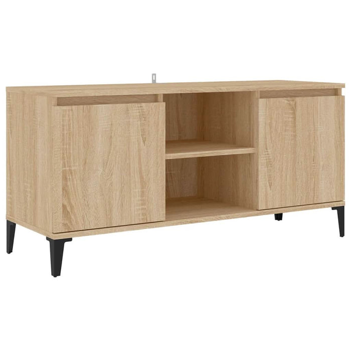 Comodă TV cu picioare metalice, stejar sonoma, 103,5x35x50 cm - WALTI WALTI