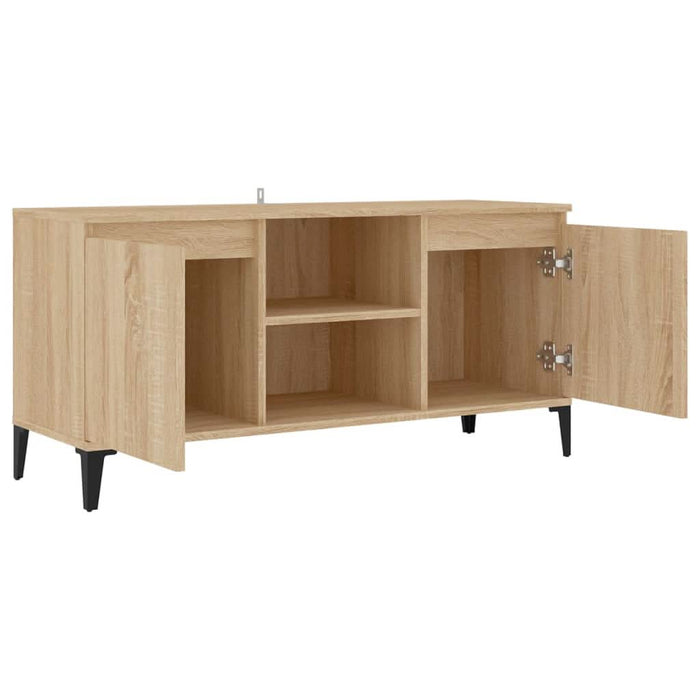 Comodă TV cu picioare metalice, stejar sonoma, 103,5x35x50 cm - WALTI WALTI