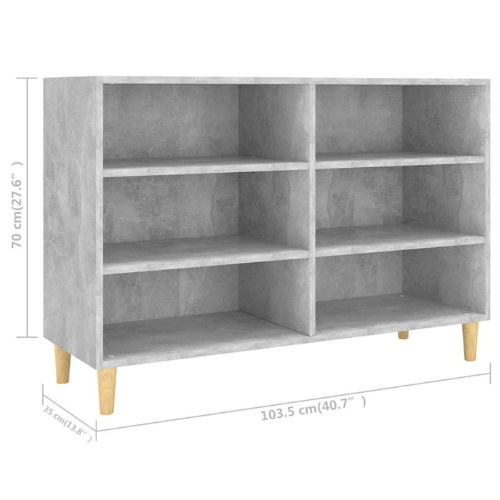 Servantă, gri beton, 103,5x35x70 cm, lemn compozit - WALTI WALTI