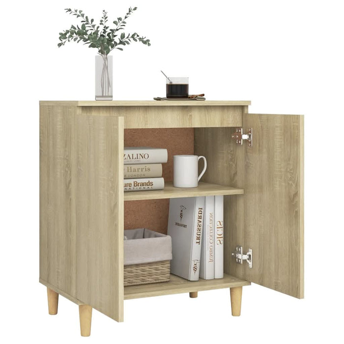 Servantă picioare din lemn masiv stejar sonoma 60x35x70 cm PAL - WALTI WALTI