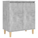 Servantă & picioare lemn masiv, gri beton, 60x35x70 cm, PAL - WALTI WALTI