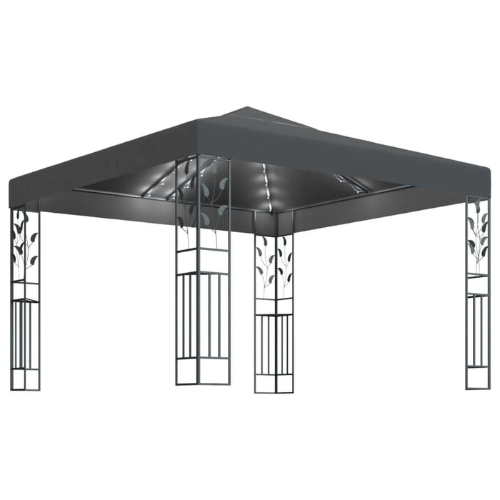 Pavilion cu șir de lumini LED, antracit, 3x3 m - WALTI WALTI