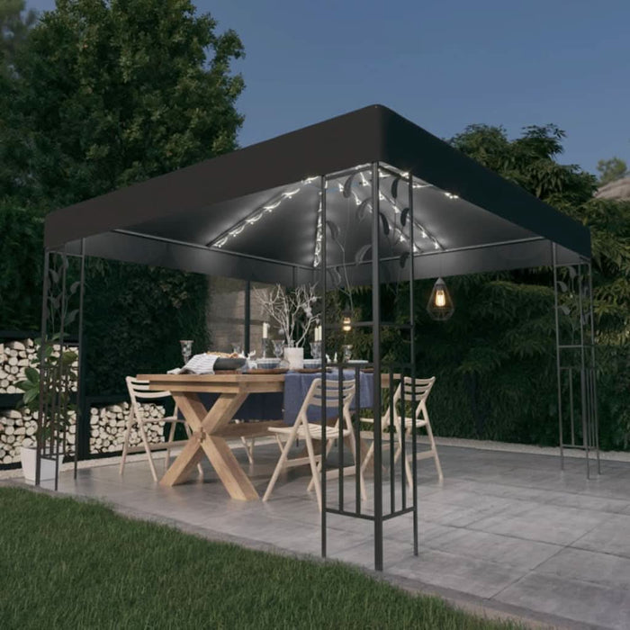 Pavilion cu șir de lumini LED, antracit, 3x3 m - WALTI WALTI