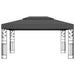 Pavilion cu acoperiș dublu&șiruri de lumini LED,antracit, 3x4 m - WALTI WALTI