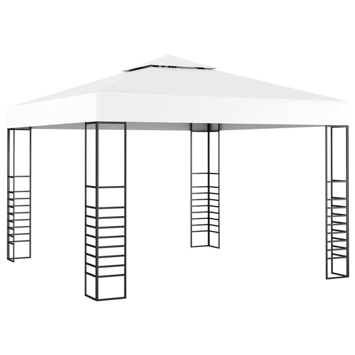 Pavilion de grădină cu șiruri de lumini LED, alb, 3x3 m - WALTI WALTI