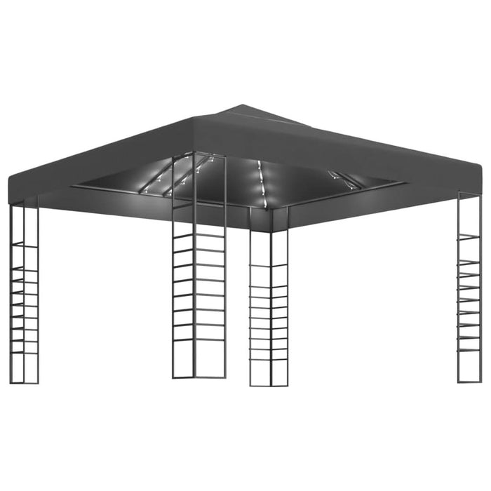 Pavilion de grădină cu șiruri de lumini LED, antracit, 3x3 m - WALTI WALTI