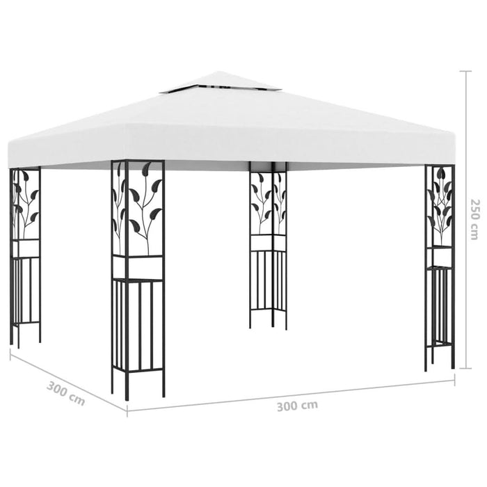 Pavilion cu șiruri de lumini LED, alb, 3x3m - WALTI WALTI