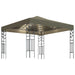 Pavilion cu șiruri de lumini LED, gri taupe, 3x3m, - WALTI WALTI
