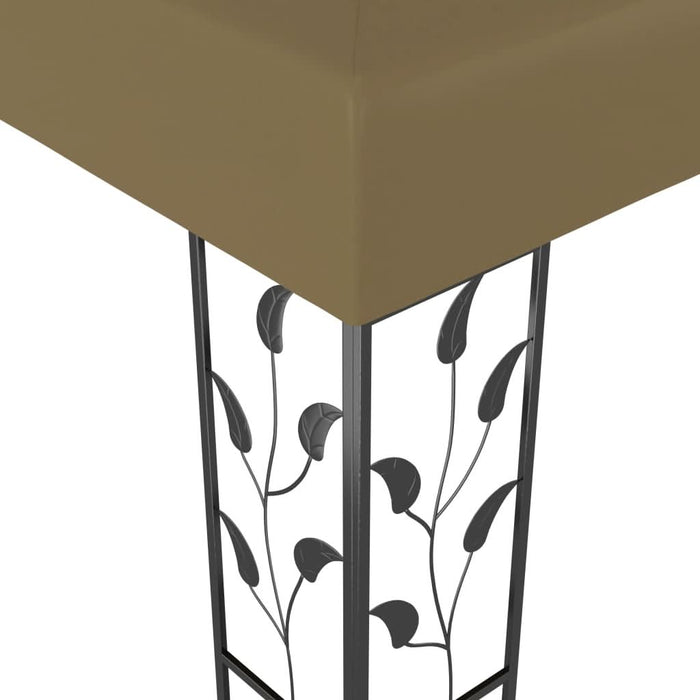 Pavilion cu șiruri de lumini LED, gri taupe, 3x3m, - WALTI WALTI