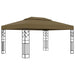 Pavilion cu acoperiș dublu & lumini LED, gri taupe, 3x4m - WALTI WALTI