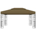 Pavilion cu acoperiș dublu & lumini LED, gri taupe, 3x4m - WALTI WALTI