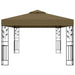 Pavilion cu acoperiș dublu & lumini LED, gri taupe, 3x4m - WALTI WALTI