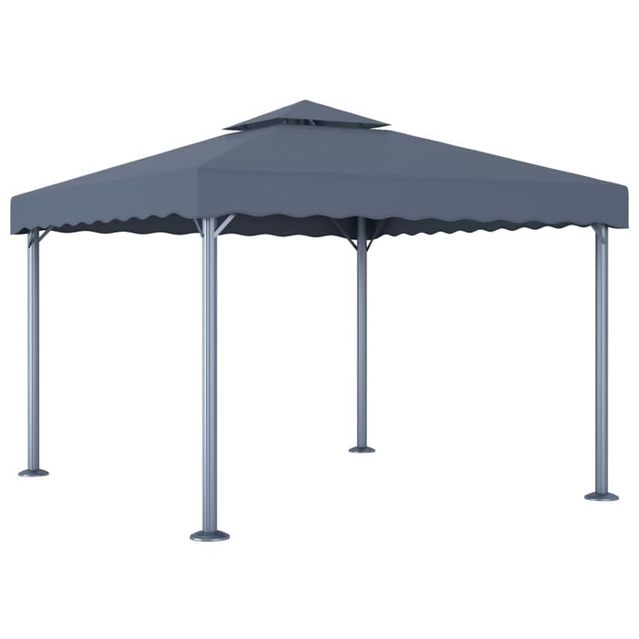 Pavilion cu șiruri de lumini LED, antracit, 300x300cm aluminiu - WALTI WALTI