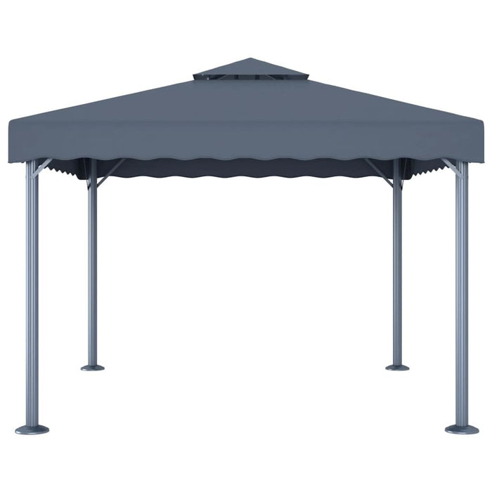 Pavilion cu șiruri de lumini LED, antracit, 300x300cm aluminiu - WALTI WALTI
