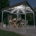 Pavilion cu șiruri de lumini LED, antracit, 300x300cm aluminiu - WALTI WALTI