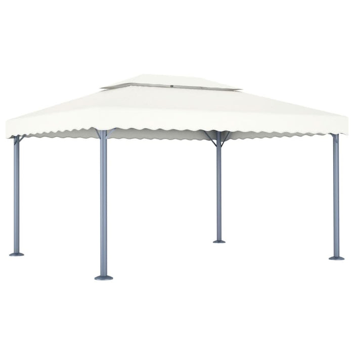 Pavilion cu șiruri lumini LED, crem, 400x300 cm, aluminiu - WALTI WALTI