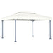 Pavilion cu șiruri lumini LED, crem, 400x300 cm, aluminiu - WALTI WALTI