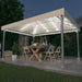 Pavilion cu șiruri lumini LED, crem, 400x300 cm, aluminiu - WALTI WALTI