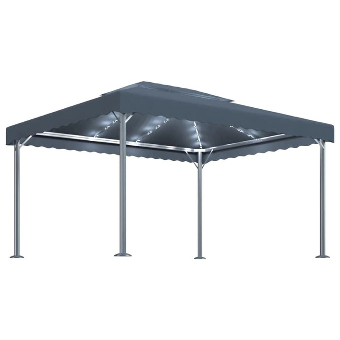 Pavilion cu perdele& lumini LED,antracit,400x300cm aluminiu - WALTI WALTI