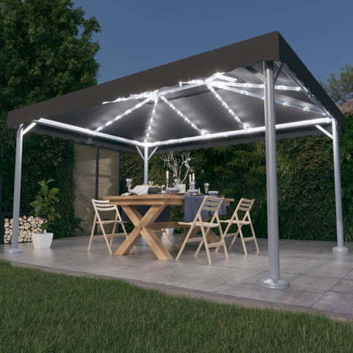 Pavilion cu perdele& lumini LED,antracit,400x300cm aluminiu - WALTI WALTI