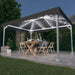 Pavilion cu perdele& lumini LED,antracit,400x300cm aluminiu - WALTI WALTI