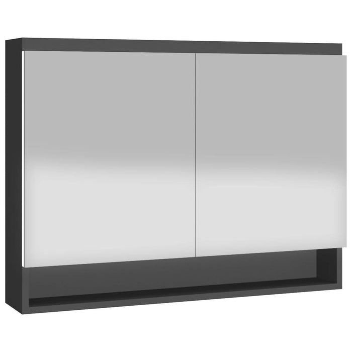 Dulap de baie cu oglindă, antracit, 80x15x60 cm, MDF - WALTI WALTI