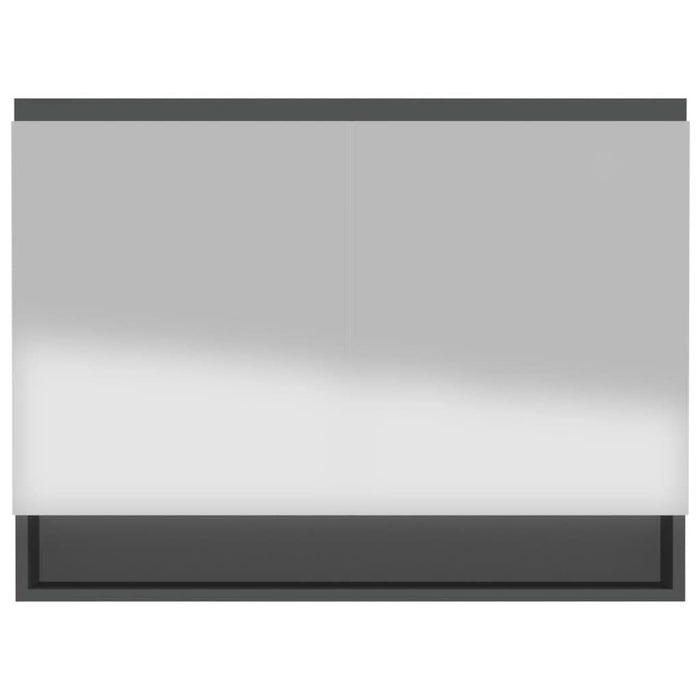 Dulap de baie cu oglindă, antracit, 80x15x60 cm, MDF - WALTI WALTI
