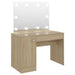 Masă de machiaj cu lumini LED, stejar, 110x55x145 cm, MDF - WALTI WALTI