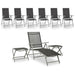 Set mobilier de grădină, 9 piese, negru și argintiu - WALTI WALTI
