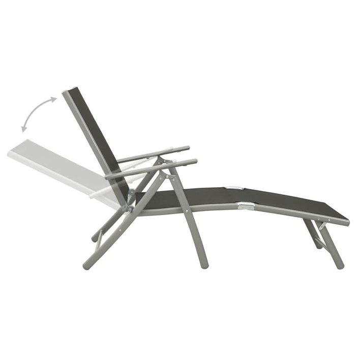 Set mobilier de grădină, 9 piese, negru și argintiu - WALTI WALTI