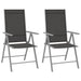 Set mobilier bistro, 3 piese, argintiu, aluminiu și textilenă - WALTI WALTI