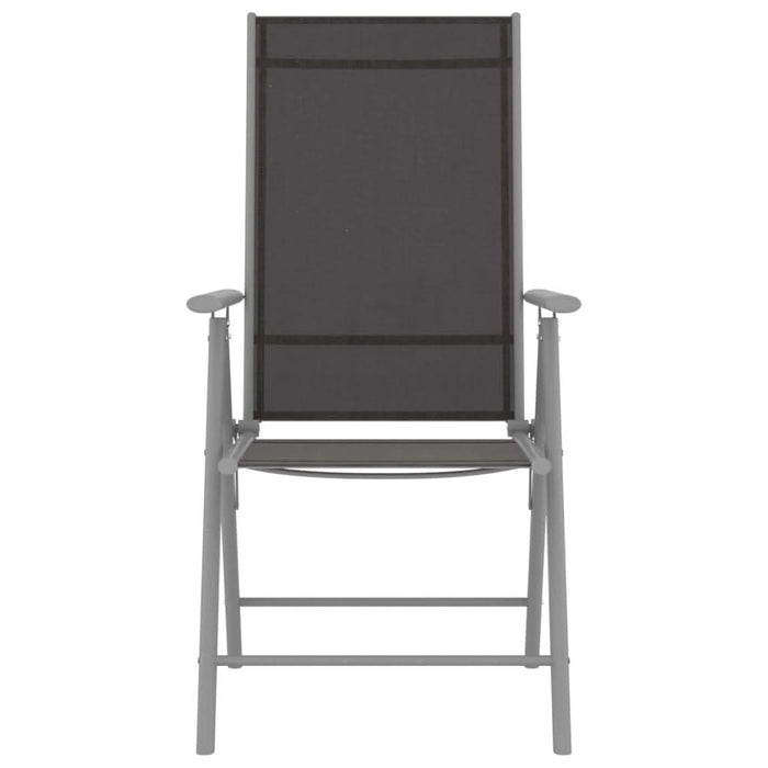 Set mobilier bistro, 3 piese, argintiu, aluminiu și textilenă - WALTI WALTI