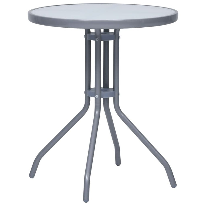 Set mobilier bistro, 3 piese, argintiu, aluminiu și textilenă - WALTI WALTI