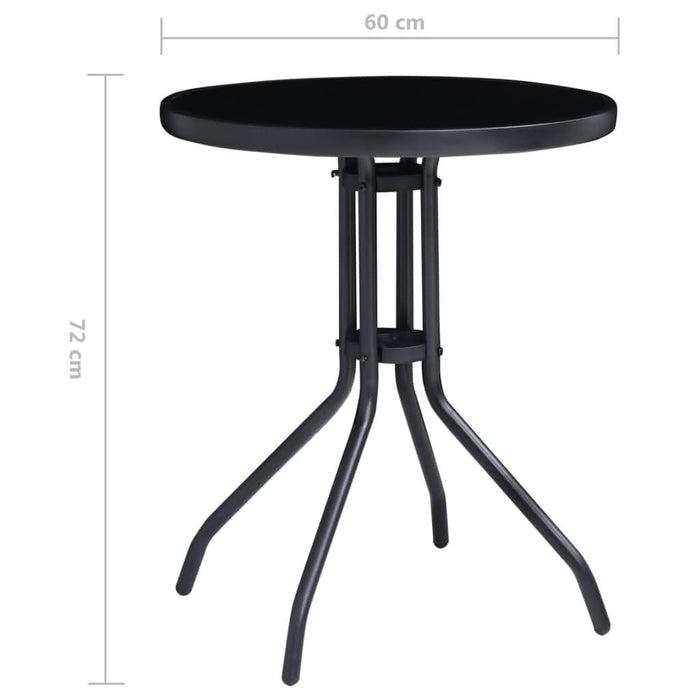 Set mobilier bistro, 3 piese, negru și antracit - WALTI WALTI