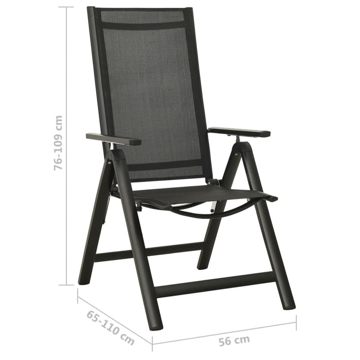 Set mobilier bistro, 5 piese, negru și antracit - WALTI WALTI