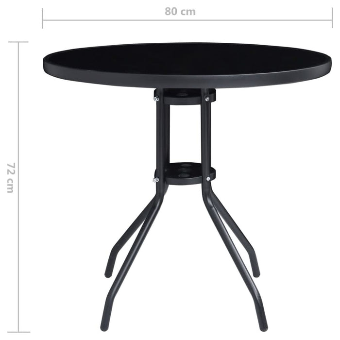 Set mobilier bistro, 5 piese, negru și antracit - WALTI WALTI
