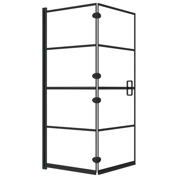Cabină de duș pliabilă, negru, 120x140 cm, ESG - WALTI WALTI