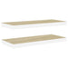 Rafturi perete suspendate 2 buc. stejar/alb 80x23,5x3,8 cm, MDF - WALTI WALTI