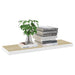 Rafturi perete suspendate 2 buc. stejar/alb 80x23,5x3,8 cm, MDF - WALTI WALTI